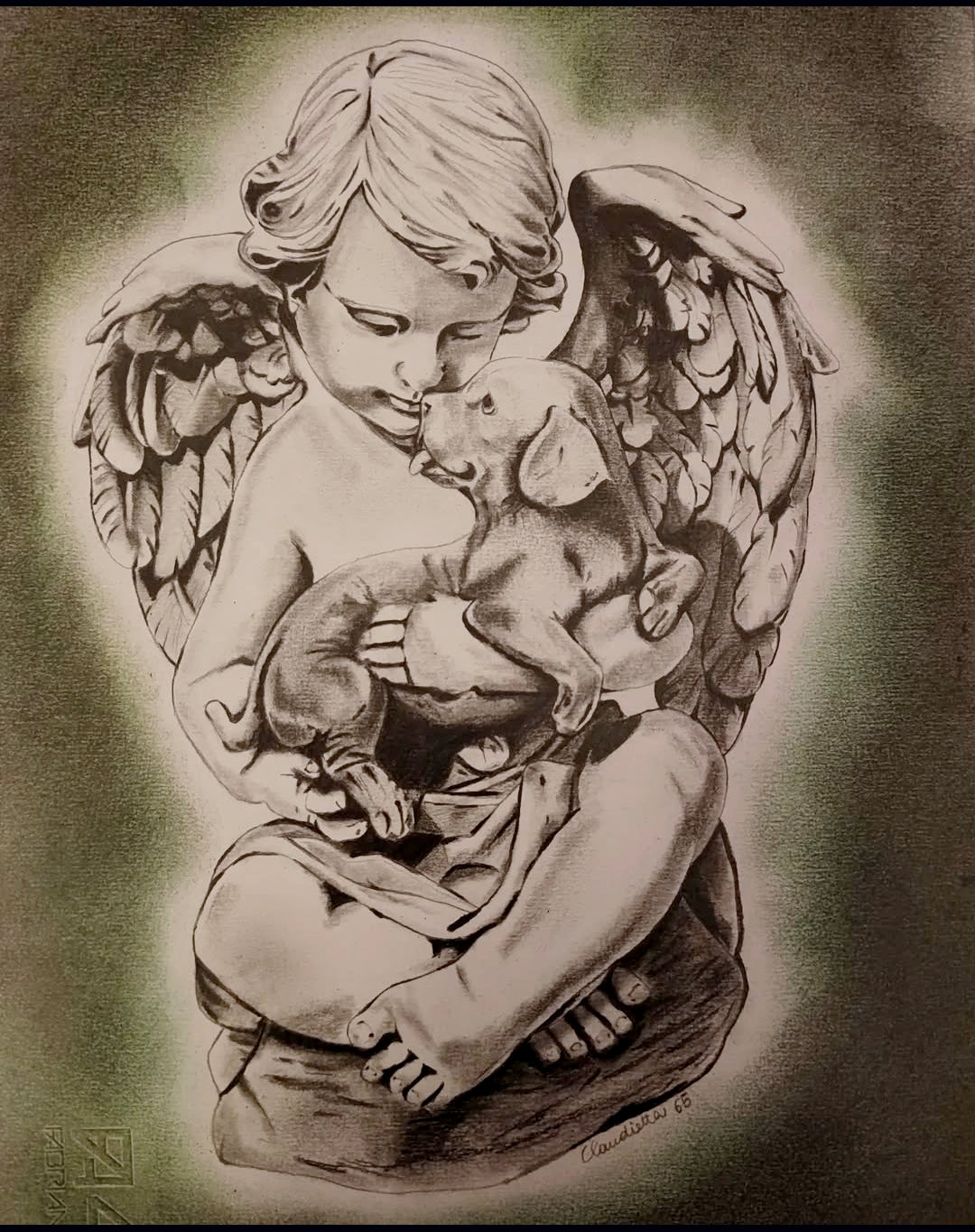 Angelo con cucciolo